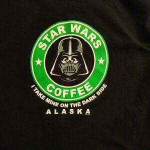 Unisex T-shirt Starbucks Alaska Star wars themed size Large
